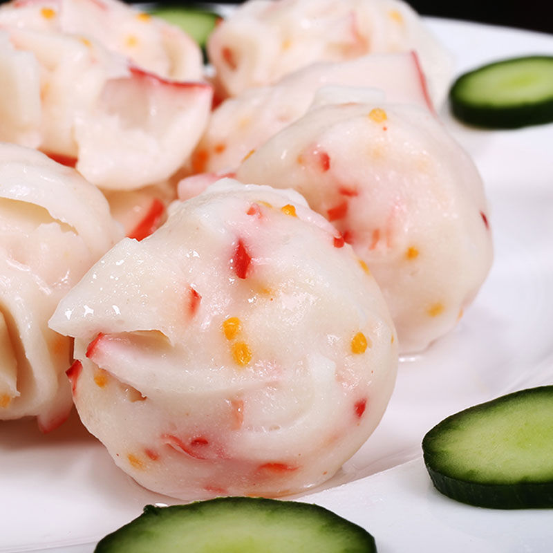 火腿肠鱼籽龙虾丸冷冻龙虾球关东煮麻辣烫食材龙虾丸子海鲜虾肉丸