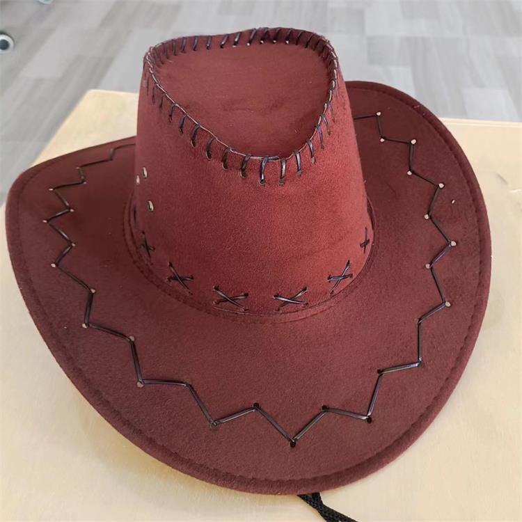 New Fashion Chicken Skin Deerskin Knight Western Cowboy Hat Camouflage Cloth Hat Travel Sun Hat Wholesale Straw Hat