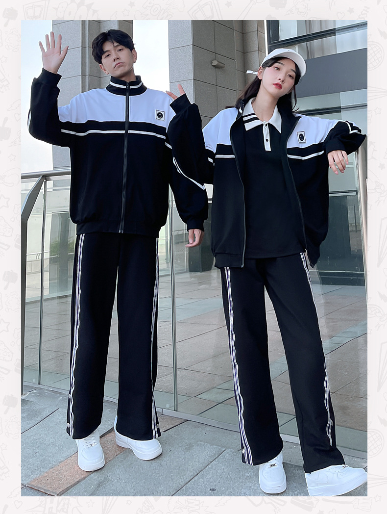 校服套装英伦学院风秋季班服运动会春秋装初高中小学生情侣三件套