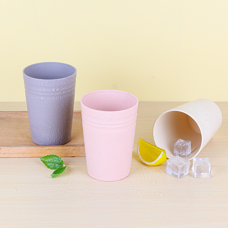 wheat straw mouthwash cup household water cup drink cup couple travel portable tooth cup
