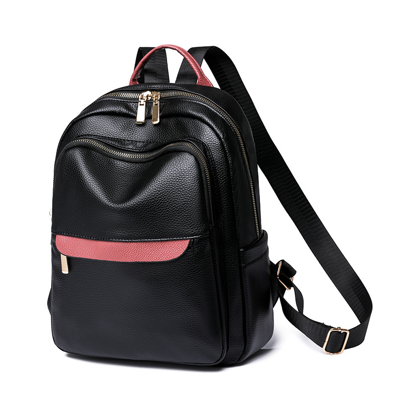 女士双肩包女款时尚撞色户外旅行背包两用休闲双肩背包女包批发