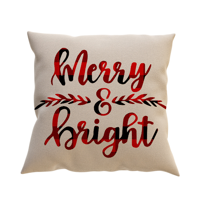 New Christmas Pillow Cover 23 Christmas Party Sofa Cushion Lumbar Pillow Home Decoration Holiday Cushion Decoration