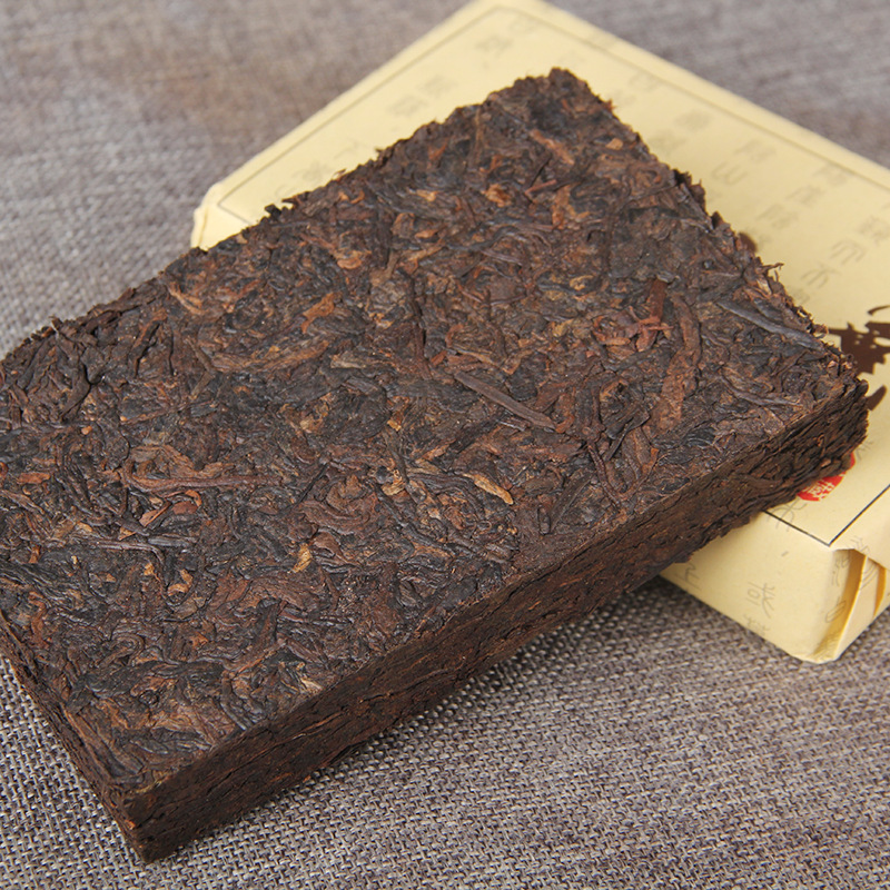 批发大树普洱茶 合昌轩乌金大叶普洱茶砖 250g熟茶 陈年珍藏普洱