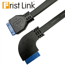 侧弯扁线USB3.020pin母对母转接线主板19pin/20pin接口后置延长线
