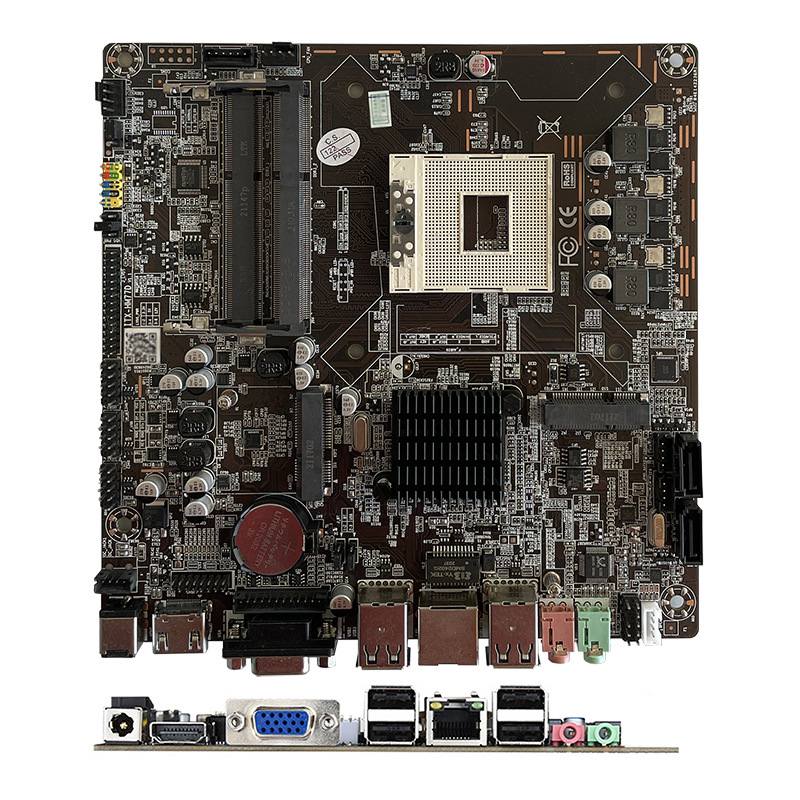 hm65 hm77一体机电脑主板itx17*17迷你主机2-3代pga988笔记本cpu