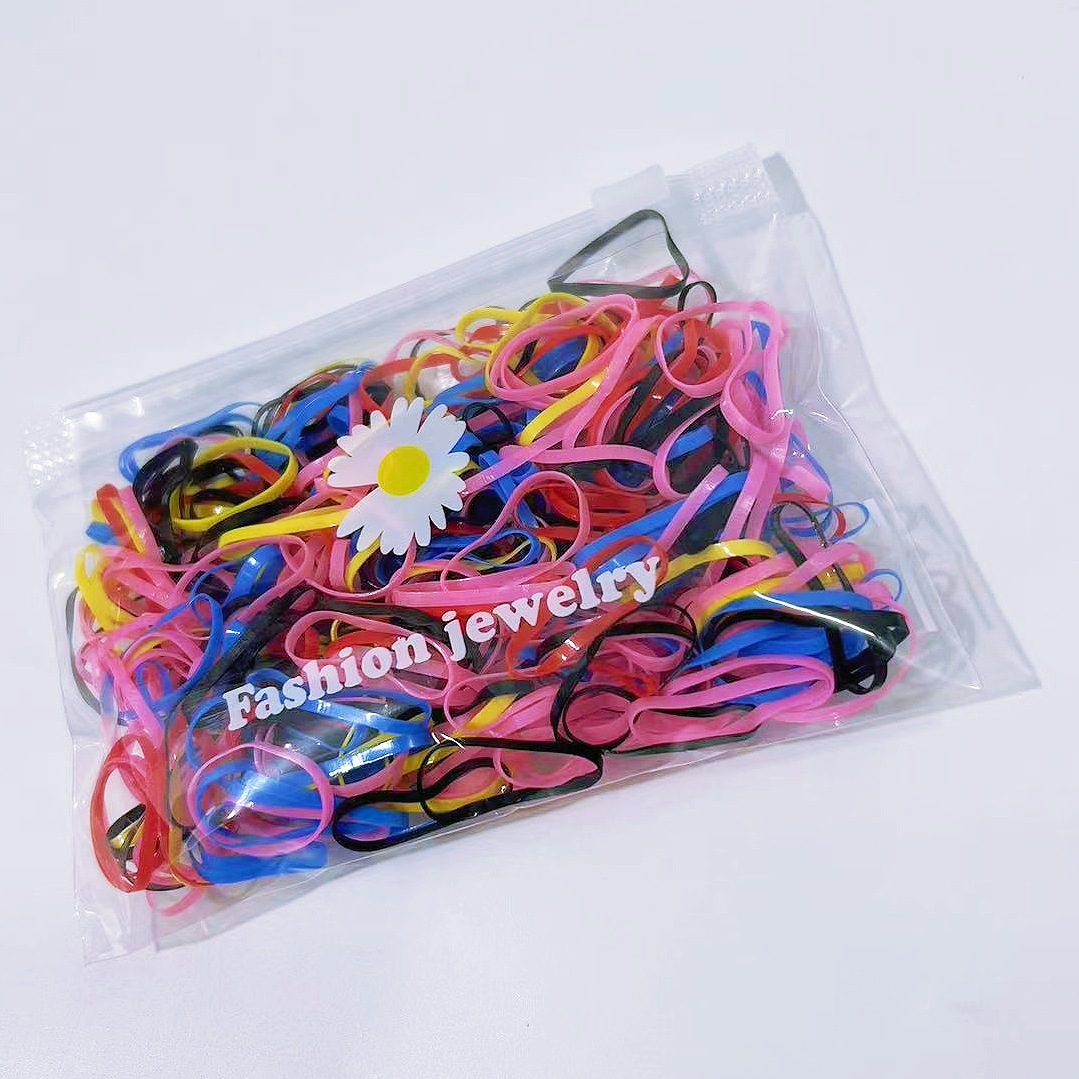 Factory Direct Sales Ornament Children's 200 Disposable Bags Small Rubber Band Hair Bands Wholesale Hair Accessories for Tying up the Hair Headbands