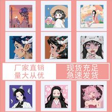 国潮 卡通 动漫 少女diy数字油画 儿童学生手绘画手工填色画ESY