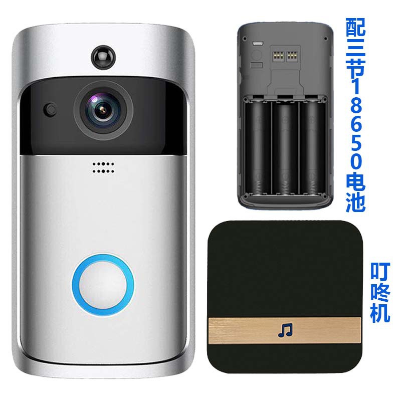 Foreign Trade Cross-Border Visual Doorbell Home WiFi Smart Video Voice Intercom Wireless Doorbell Ding Dong Machine Low Power Consumption