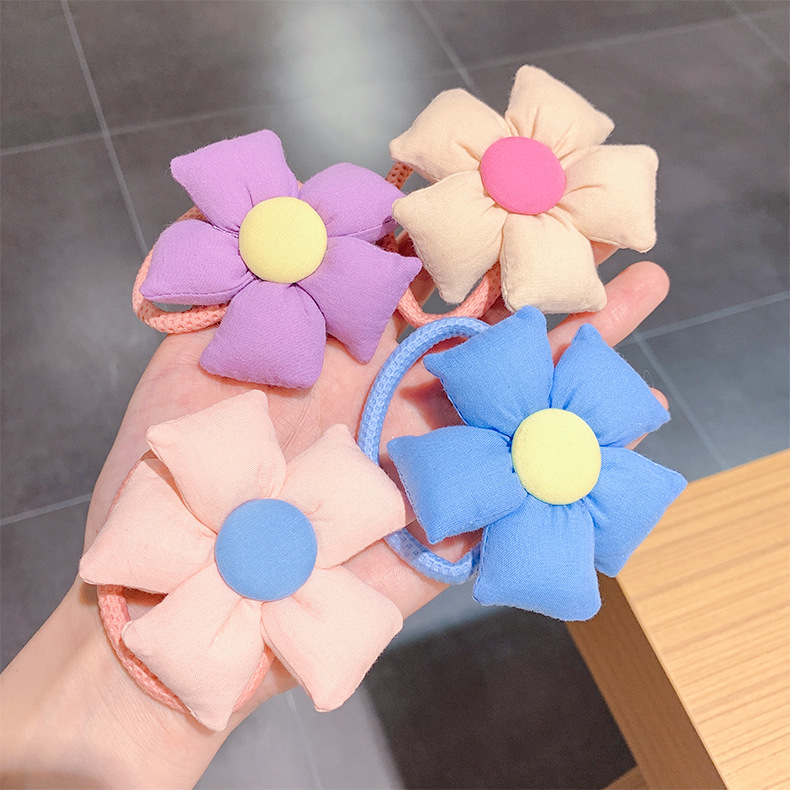 儿童大花朵头绳女扎马尾小女孩发绳不伤发皮筋可爱女童发饰发圈