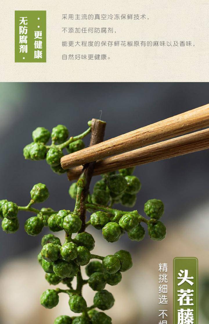 四川江津新鲜藤椒鲜麻椒鲜花椒汉源九叶青保鲜青花椒特麻椒香料批