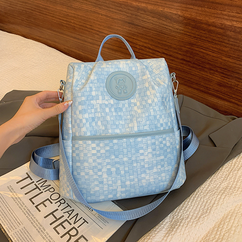 日系迷你小包包牛津布双肩包女2024夏季新款时尚百搭帆布逛街包