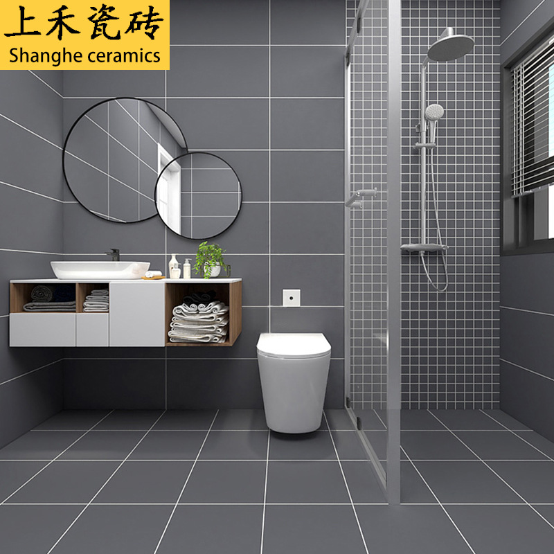 北欧纯色仿古砖哑光瓷砖600x600厨房卫生间浴室阳台墙砖防滑地砖