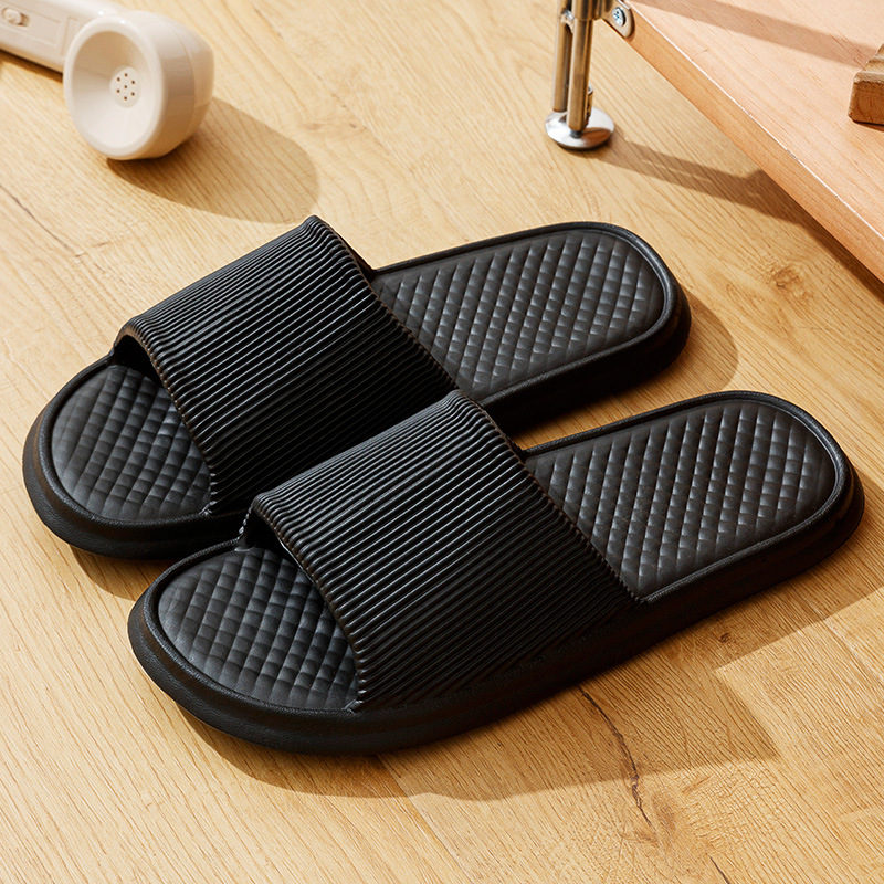 Thick-Soled Simple Slippers for Women Summer Home Indoor Bathroom Bath Lightweight Outdoor Wear Couple Shoes for Men