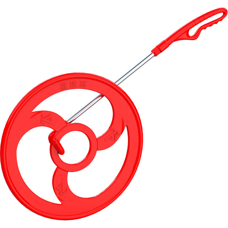 儿童滚铁环成人户外玩具不锈钢滚铁环幼儿园实心铁圈圈铁环圆环80