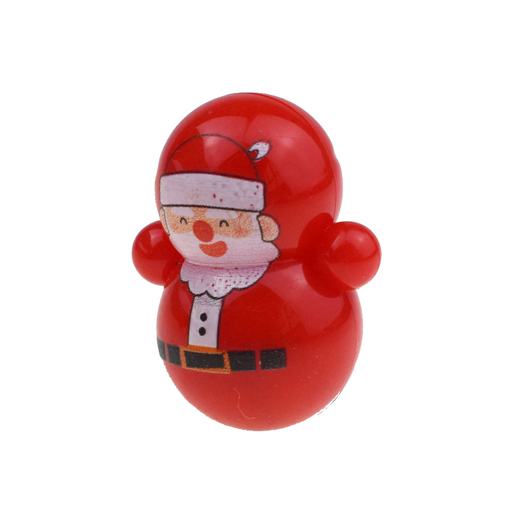 新奇迷你圣诞老人不倒翁公仔装扭蛋玩具小赠品速卖通跨境货源