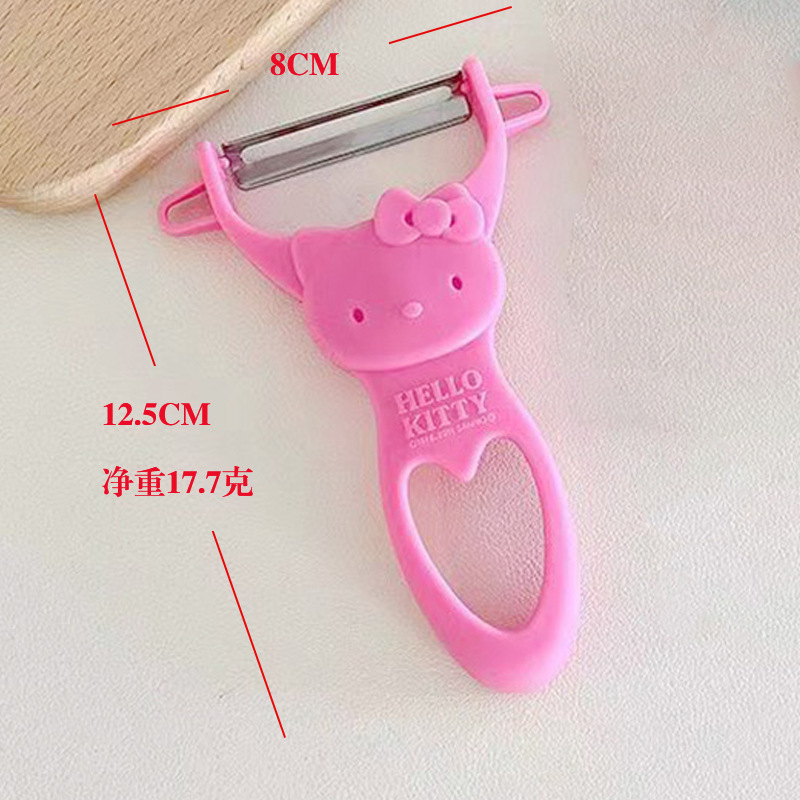 Kt Fruit Knife Set Hello Kitty Peeler Beam Knife Multi-Function Cutting Fruit Knife Stainless Steel Kitchen Knives