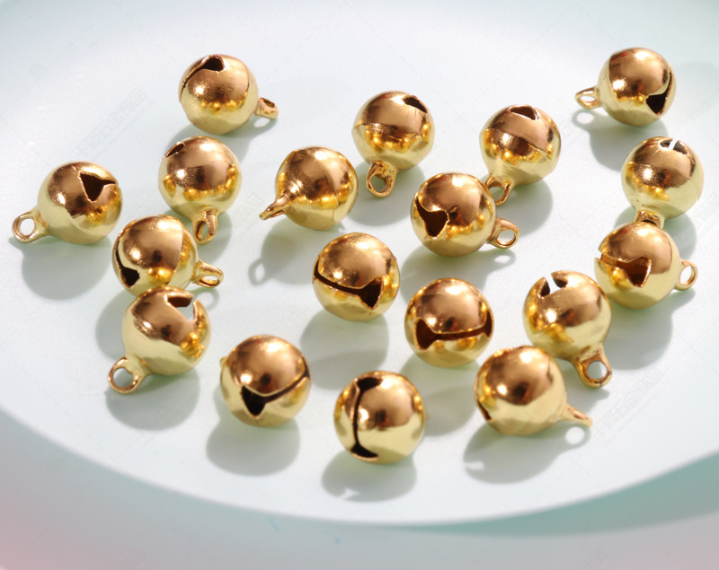 环保金色圆铃铛diy手工圣诞节一字开口铃铛宠物金属铃铛厂家批发-阿里