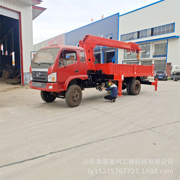 四驱大车厢轮式随车吊 四不像运输吊车 轮式电线杆吊取运输车