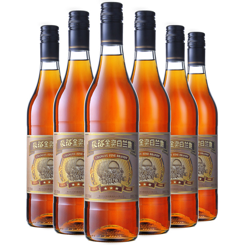 国产葡萄酒 金奖白兰地 700ml*6瓶 整箱 38度烘焙用酒-阿里巴巴
