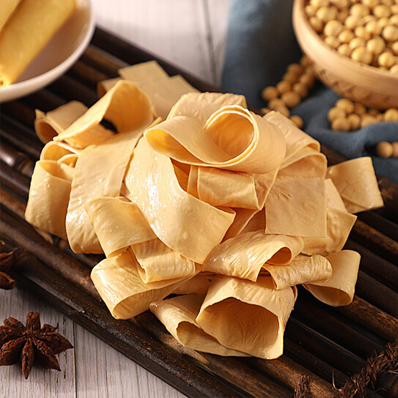 火锅凉拌菜豆制品免切豆条油豆皮黄金豆皮条黄金条干货豆皮批发