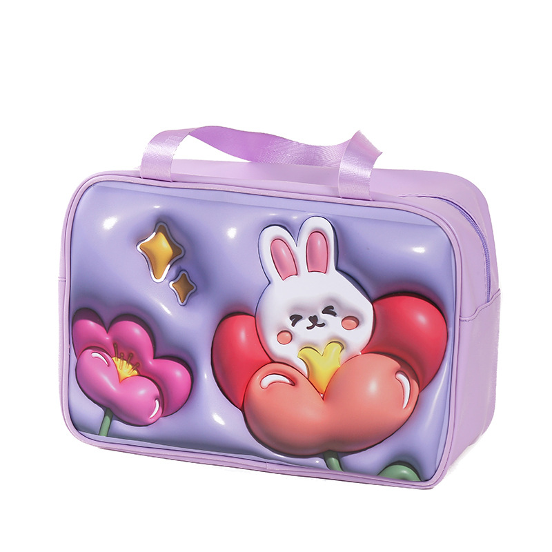 New Cartoon Printing Cosmetic Bag Pu Multi-Style Cosmetic Storage Bag Outdoor Travel Travel Toiletry Bag Wholesale