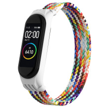 4312适用小米手环7 6 5 4 3编织表带 miband7一体单圈腕带 工厂