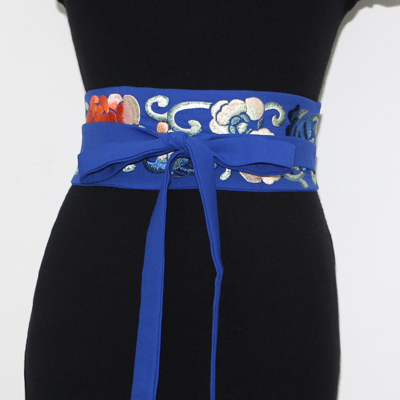 古风刺绣汉服腰封 女民族风装饰配裙子夏百搭古装腰带宽外搭束腰