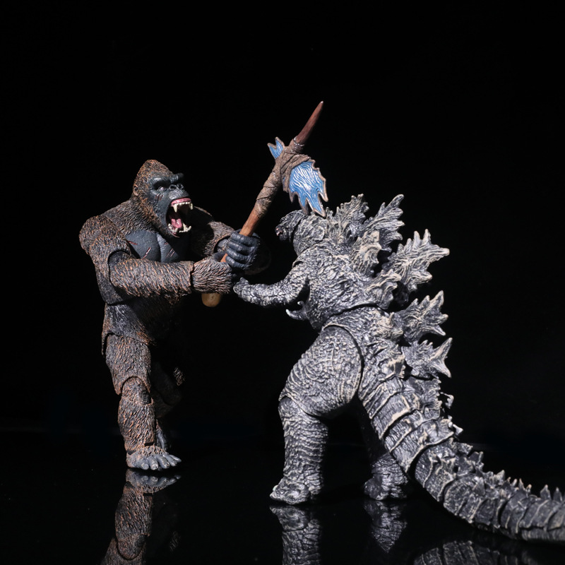 godzilla哥斯拉大战金刚kingkong骷髅岛大猩猩大号可动人偶手办