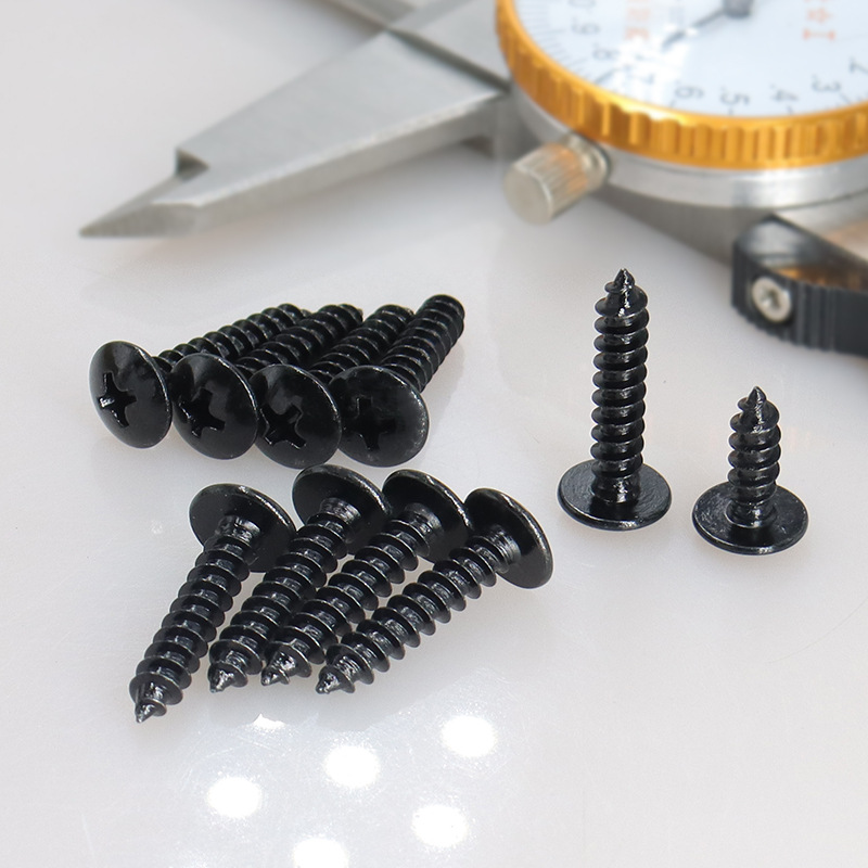 黑色ta伞头十字槽自攻螺丝大扁头自攻钉m3m3.5m4m5m6 现货批发