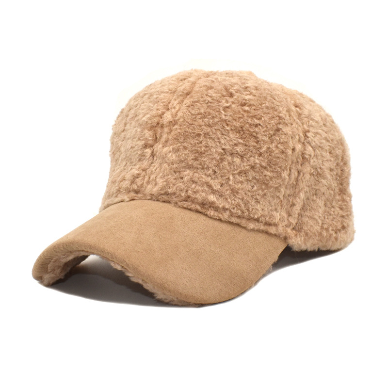 Stylish Korean Style Hat Children's Autumn and Winter Wild Plush Warm Peaked Cap Cross-Border Outdoor Thickened Warm Baseball Cap Men