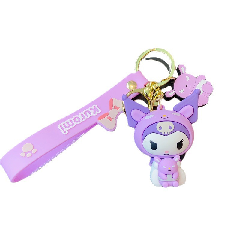 Sanrio Cartoon Bear Creative Pacha Dog Coolomi Three-Dimensional Doll Car Keychain Pendant Ornaments Wholesale