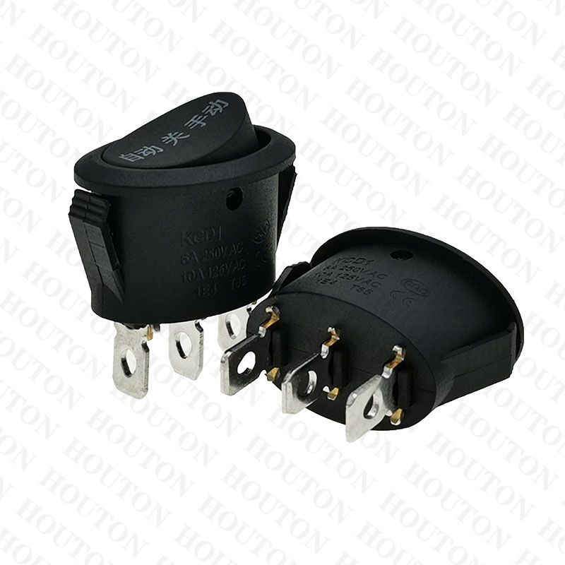 电热水壶开关高升壶开关三挡三脚 手动自动关椭圆形圆形电源开关