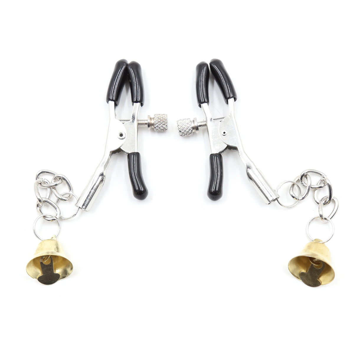 情趣乳夹玩具金色银色调情乳夹散拍铁链银色女用情趣乳夹金属材质