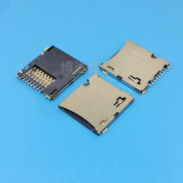 博达鑫tf卡座自弹8p贴片sim卡cf卡外焊耐高温-阿里巴巴
