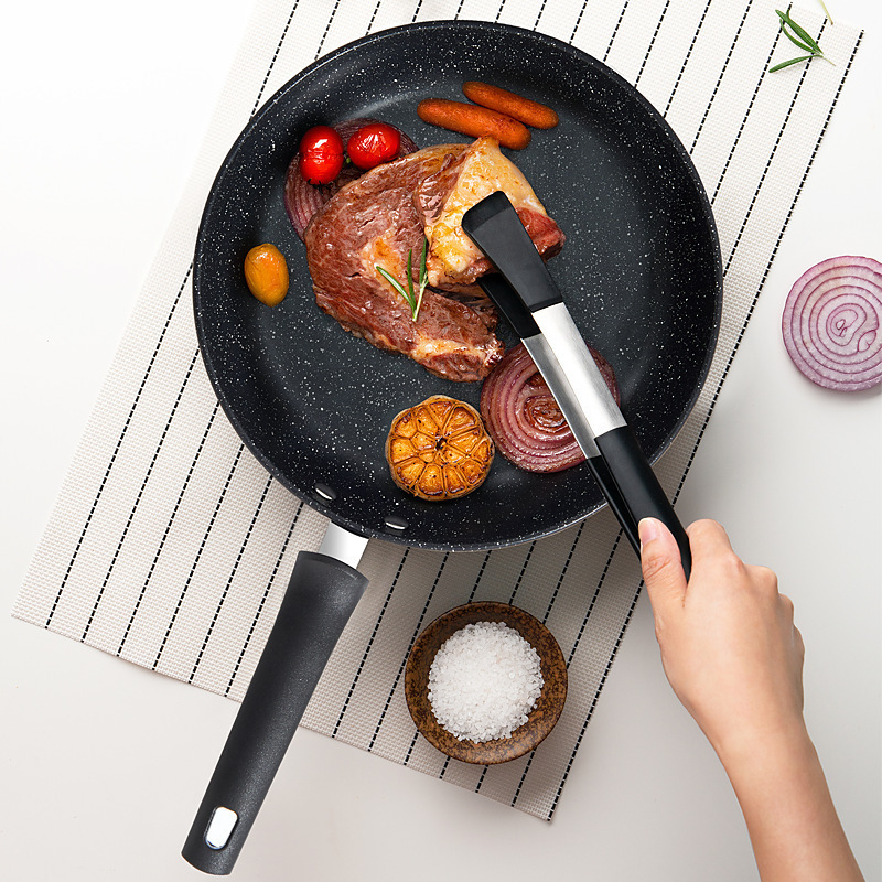 New Medical Stone Three-Piece Non-Stick Pan Colored Box Suite Wok Frying Pan Soup Pot Cross-Border Pot Set Gift