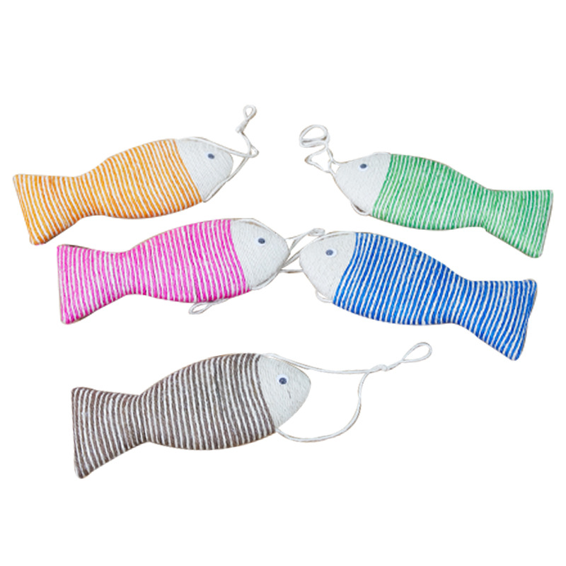 Cat Grinding Claw Three-Dimensional Fish Cat Toy Cat Self-Hi Toy Pet Cat Scratch Board Hemp Rope Fat Fish Cat Scratch Board