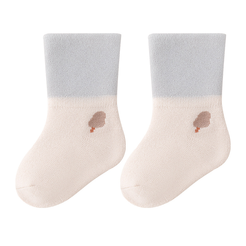 Baby Socks Winter New Thickened Warm Wide Mouth Baby Newborn Boy Girls Mid-Calf Length Children's Socks