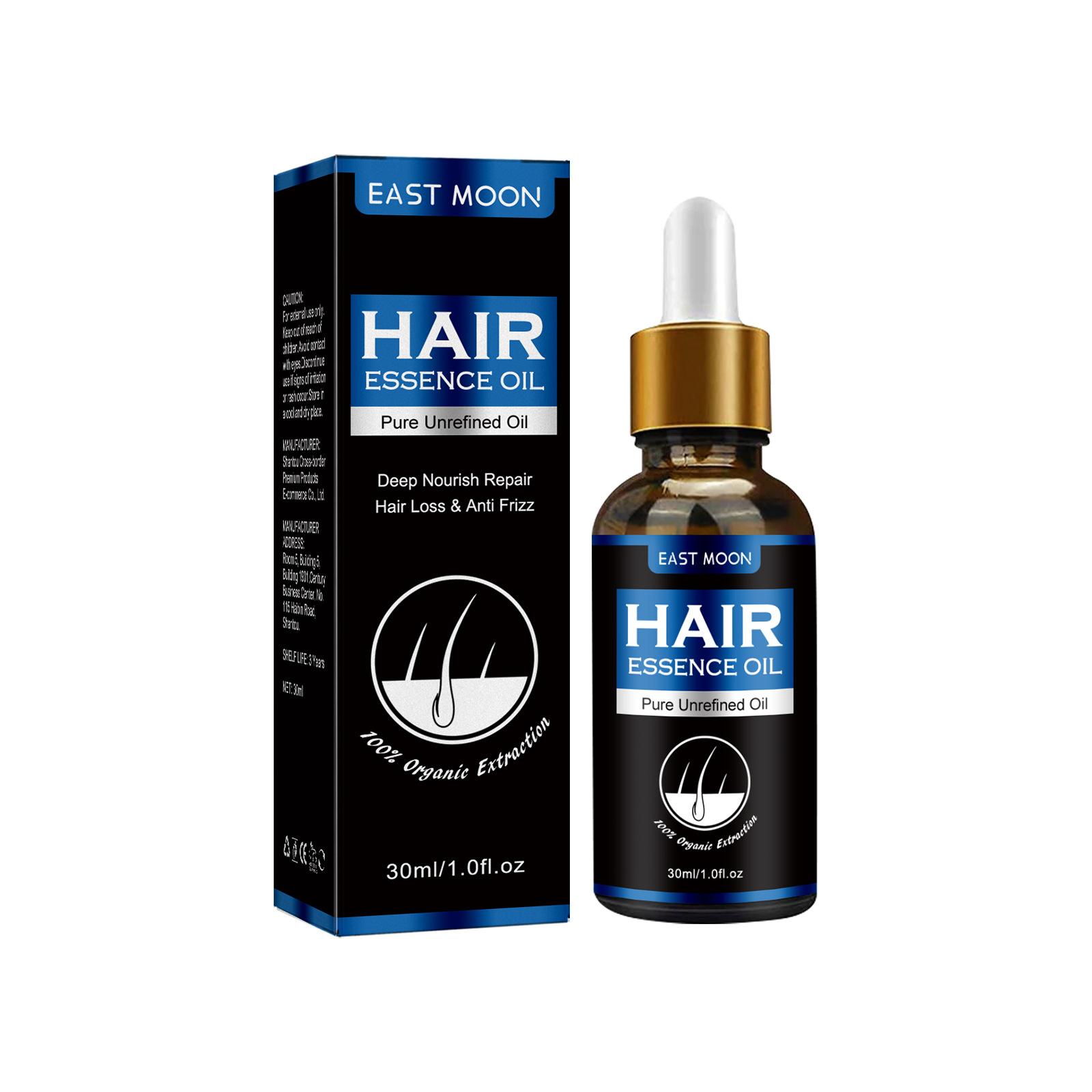 East Moon Men's Dense Hair Essence Strong Nutrition Thick Hair Fixing Hair Care Solution