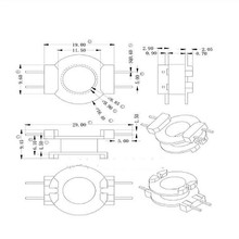 RM8变压器骨架RM8电木骨架RM8平行脚立式骨架BOBBIN 2+2