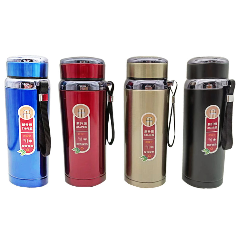 Hot Sale Large Capacity 316 Stainless Steel Thermos Cup with Handle Sports Kettle Outdoor Student Portable Cup Wholesale