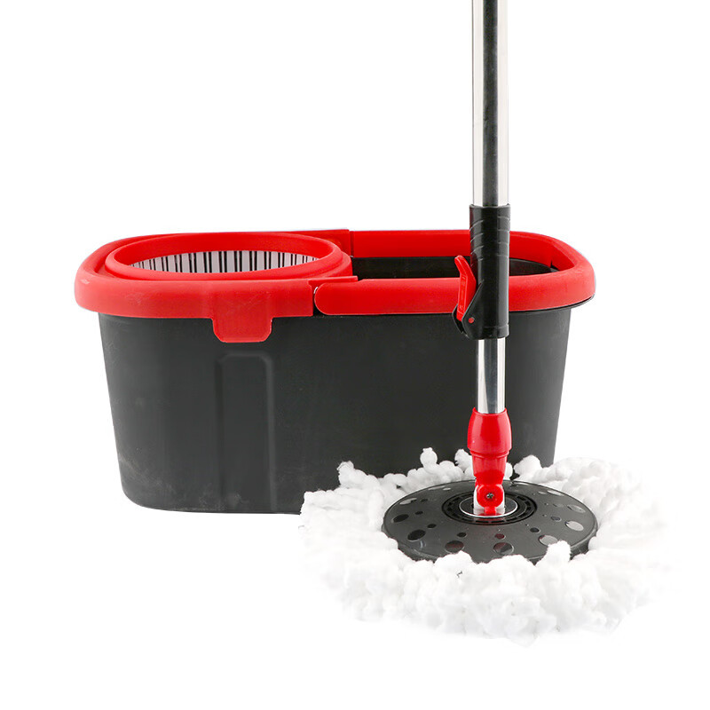 银子通免手洗八字旋转好神拖把拖地神器套装桶 拖把颜色随机单套