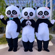 熊猫卡通人偶服装长毛熊猫行走人偶服装道具卡通玩偶服装人偶头套