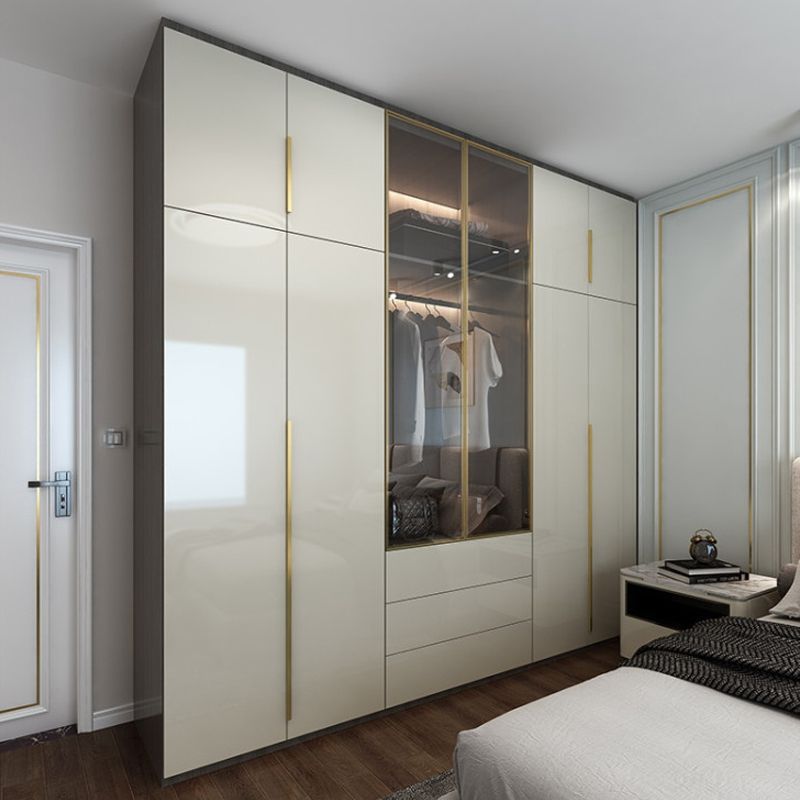 柜门订作高光橱柜门板肤感哑光欧松板云石板轻奢衣柜酒柜门