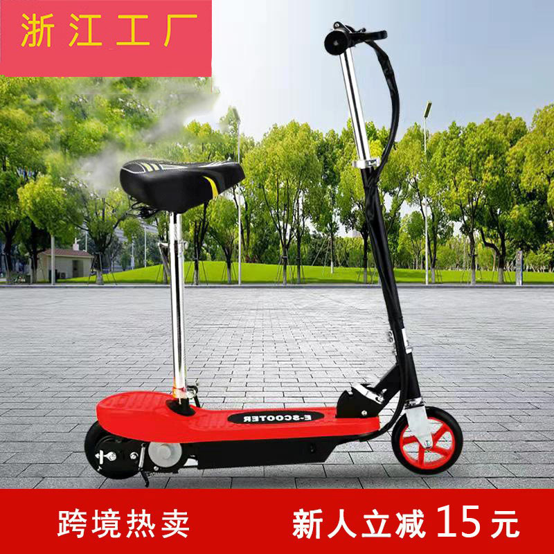 厂家电瓶车代步车迷你小孩通用可骑电动车便携代步滑板车 scooter