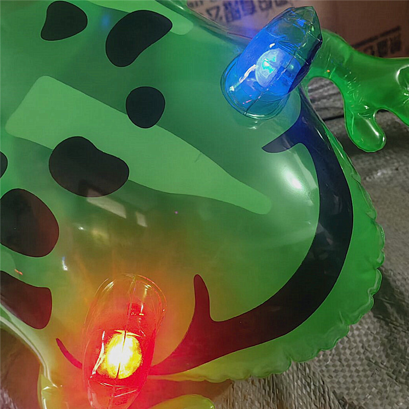 Luminous Frog Swimming Frog Flash Lying Frog Turtle with Light with Elastic Inflatable Toy Inflatable