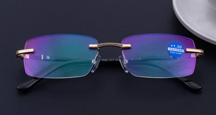 防蓝光老花镜折叠圆顶双光看远看近两用便携老花眼镜多焦点