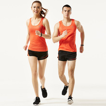 马拉松跑步情侣速干背心男女运动套装田径训练轻薄风洞网孔背心