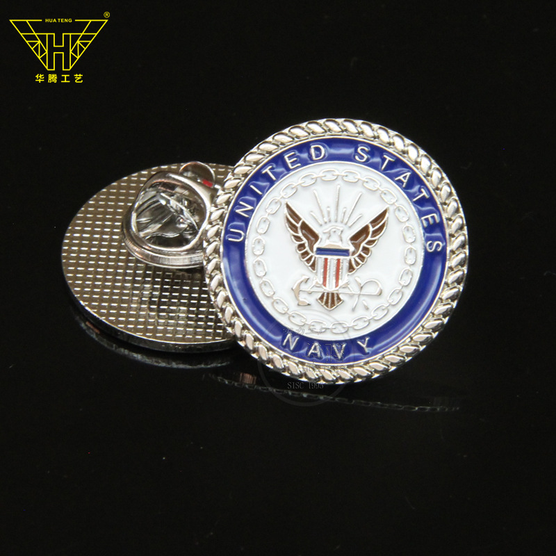 金属徽章企业活动胸针纪念币胸章烤漆珐琅胸牌美国海军部徽章工厂