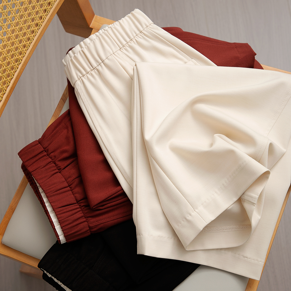 小个子天丝羊毛显瘦宽松双褶高腰九分裤兜兜裤女-阿里巴巴