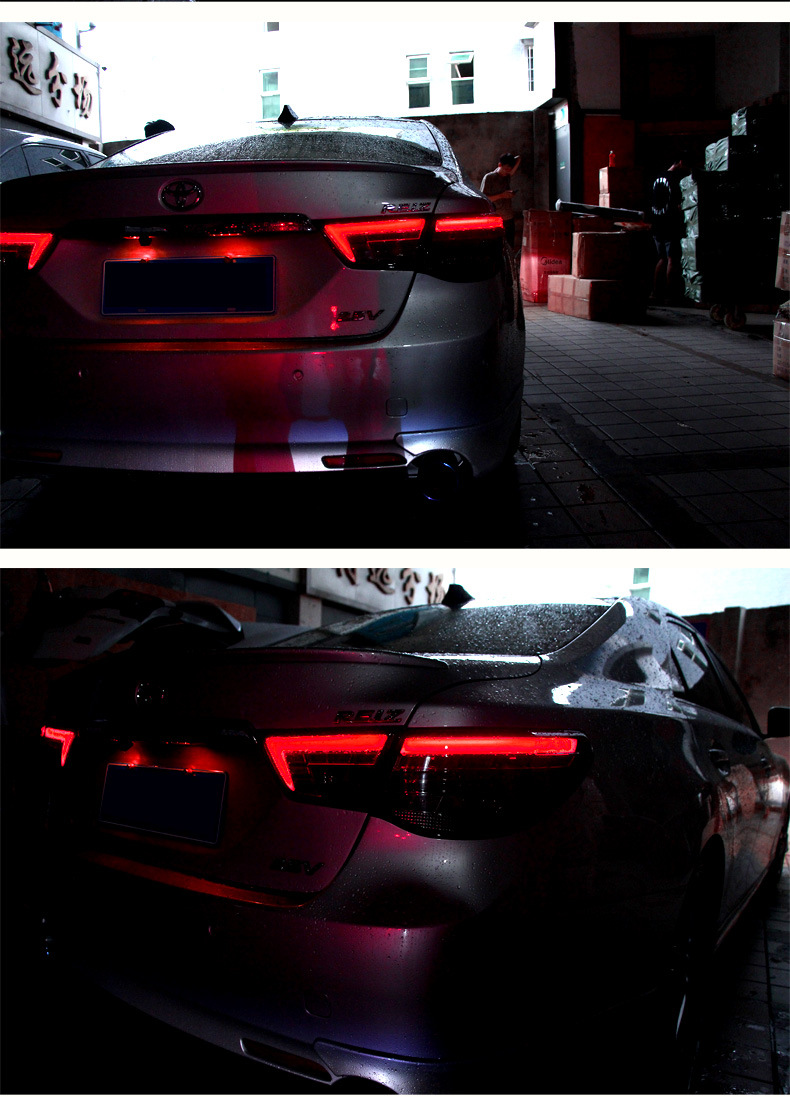 适用于10-13款新锐志led尾灯改装奔驰款led行车灯呼吸流光转向灯